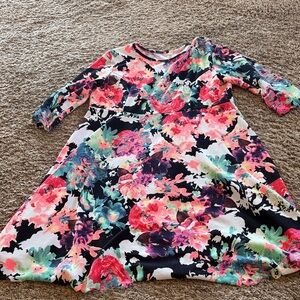 Pinkblush Floral women’s maternity Dress - Pink and Black